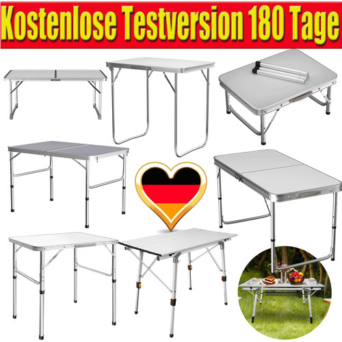 Campingtisch koffertisch alu - campingtisch,